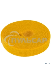 Лента-липучка многоразовая 5 м х 20 мм, желтая (1 шт.) Rexant