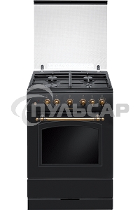 Плита газовая Hansa FCGA62109 черный, конфорок 4 шт, духовка 58 л, 60 см x 85 см x 60 см