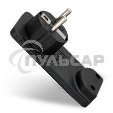 Вилка-невидимка электрич. с заземл. черный 16А 250В UNIVersal 5565419