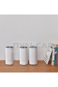 Домашняя Mesh Wi-Fi система TP-Link Deco E4 (3-Pack), 1167Мбит/с (5 ГГц: до 867 Мбит/с + 2,4 ГГц: до 300 Мбит/с), 2 порта 100 Мбит/с, 2 встроенные антенны на каждом модуле Deco