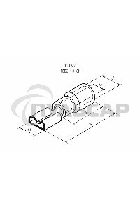Клемма плоская изолированная гнездо 3.8 мм 1.5-2.5 мм² (РПи-м 2.5-(2.8)/РПИм 2-250) Rexant