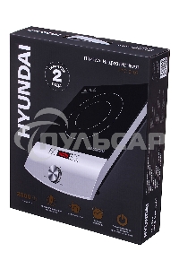 Электрическая плитка Hyundai HYC-0102 серебристый/черный стеклокерамика (настольная)