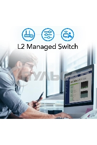 Коммутатор Cudy GS2028PS4-300W (L2) 28x1Gbит/с 4SFP 24PoE+ 300W управляемый