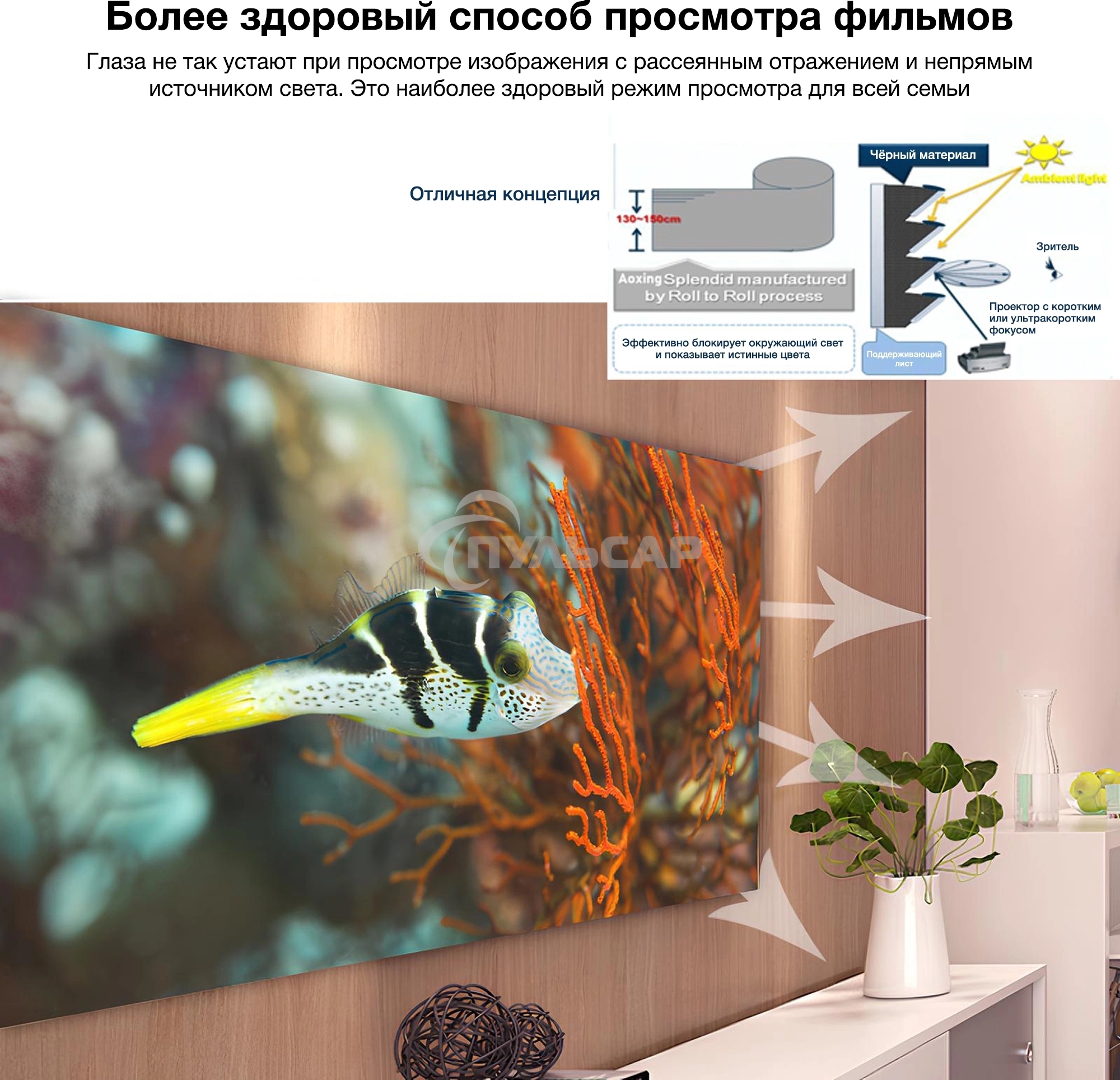 Экран на раме Cactus 127x224см Alr Expert CS-PSALRE-224X127-WM 16:9 настенный натяжной черный