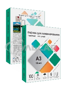Пленка для ламинирования A3, 303х426 (100 мкм) глянцевая 100шт, ГЕЛЕОС LPA3-100