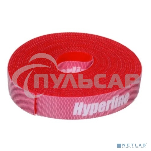 Лента (липучка) в рулоне Hyperline WASNR-5x16-RD, ширина 16 мм, длина 5 м, красная