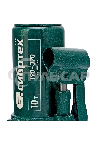 Домкрат гидравлический бутылочный, 10 т, 190-370 мм Сибртех