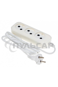 Сетевой удлинитель Buro BU-PSL3.1/W 1.5м (3 розетки) белый (пакет ПЭ)