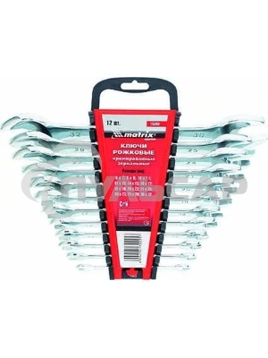 Набор рожковых ключей Matrix (6-32 мм) 12 шт.