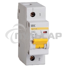 Выключатель автоматический модульный 1п C 63А 10кА ВА47-100 ИЭК MVA40-1-063-C