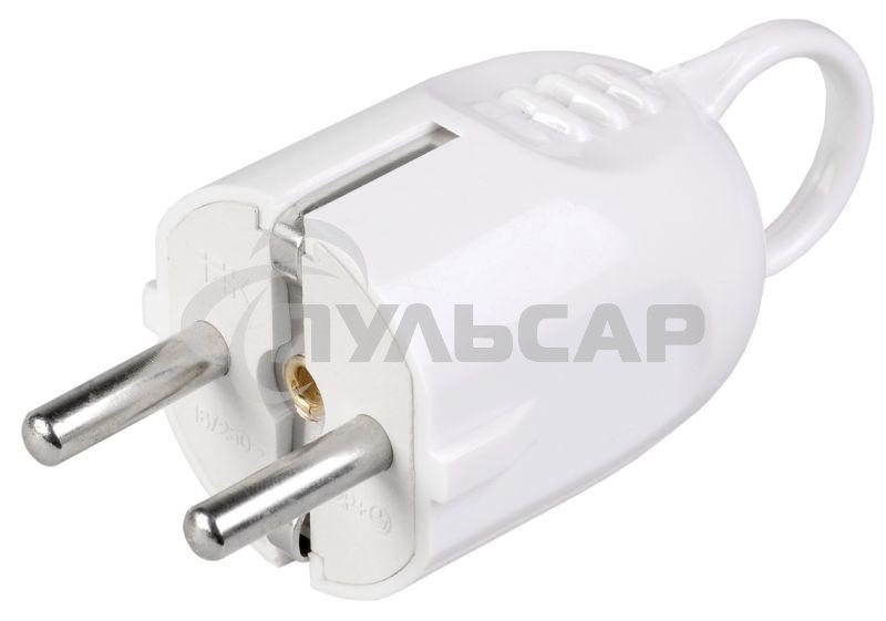 Вилка угловая ВПу12-01-Ст разборная с заземл. с кольцом 16А бел. ИЭК EVP12-16-01-K01