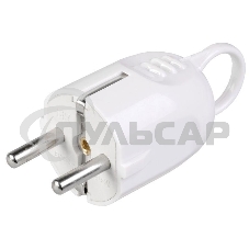 Вилка угловая ВПу12-01-Ст разборная с заземл. с кольцом 16А бел. ИЭК EVP12-16-01-K01