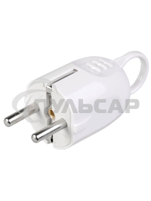 Вилка угловая ВПу12-01-Ст разборная с заземл. с кольцом 16А бел. ИЭК EVP12-16-01-K01