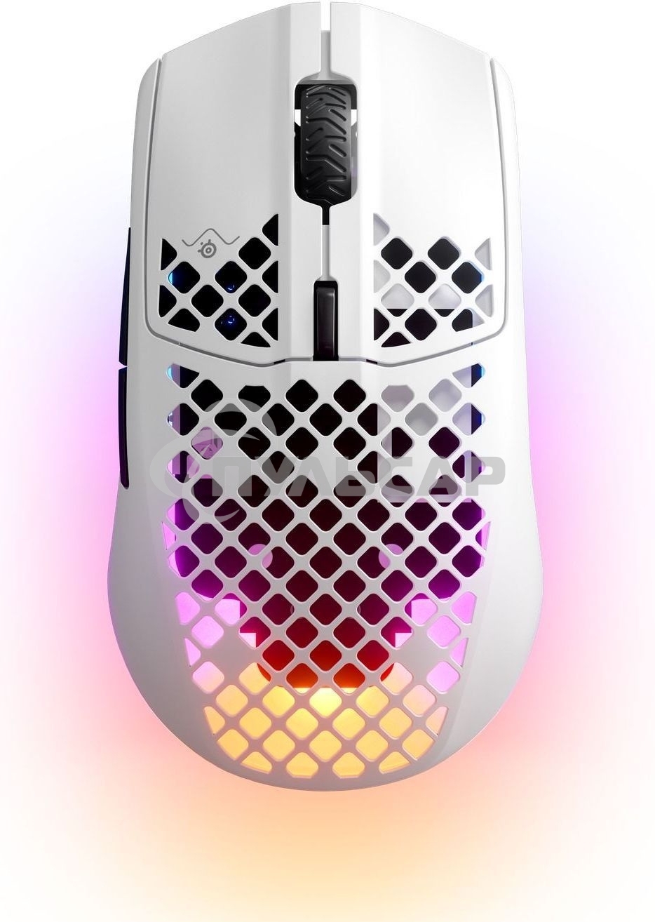 Мышь беспроводная Steelseries Aerox 3 белый оптическая (18000dpi) BT/Radio USB