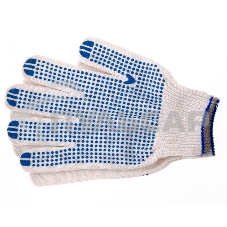 Перчатки трикотажные, с ПВХ точкой, 10 класс, стикер Россия