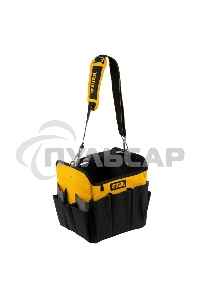 Переноска для инструмента, 260х240х300 мм, 22 кармана, наплечный ремень Denzel