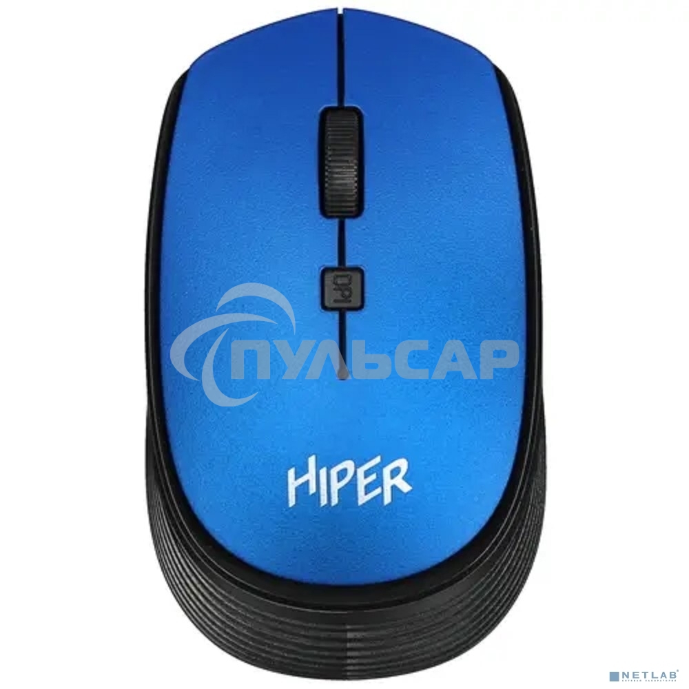 Мышь беспроводная HIPER HOMW-083 синий, 1600 dpi, радиоканал, USB, кнопки - 4