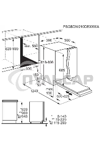 Встраиваемая посудомоечная машина Electrolux EEG68600W, черный, 59.6 см, 14 компл., 43 дБ, класс A