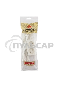 Сетевой фильтр Гарнизон EL-NL2-W-2, 2 розетки, допустимый ток 10А, длина 2м.