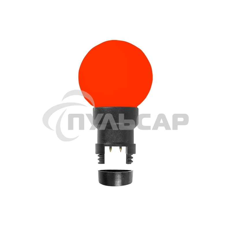 Лампа шар Neon-night 6 LED для белт-лайта, красный, Ø45мм, Красная колба