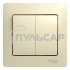 Выключатель 2-кл. СП Glossa 10А IP20 10AX в сборе беж. SchE GSL000252
