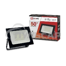 Прожектор светодиодный СДО-7 50Вт 230В 6500К IP65 черный IN HOME 4690612034638 Прожектор светодиодный СДО-7 50Вт 230В 6500К IP65 черный IN HOME 4690612034638