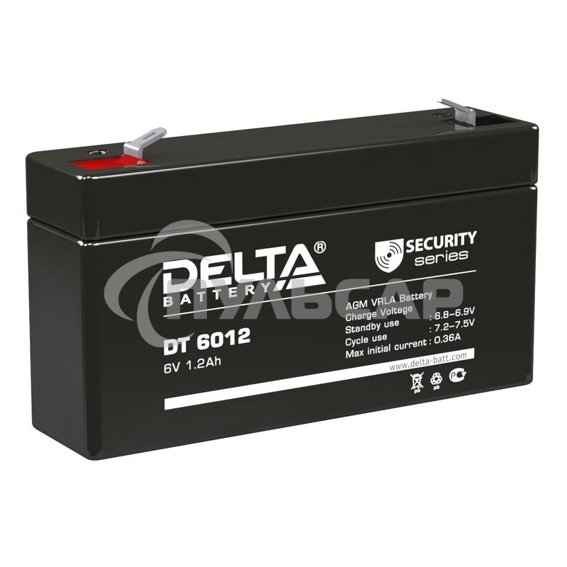 Батарея Delta DT 6012 (6V, 1.2Ah)