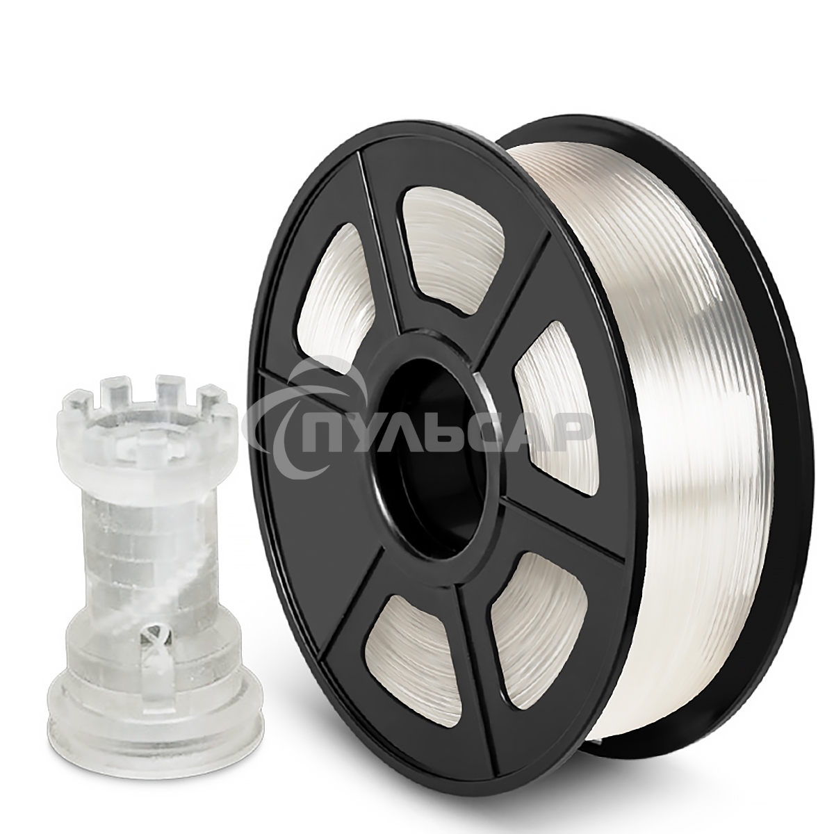 Филамент NVPRINT PLA Transparent для 3D печати диаметр 1.75мм длина 330 метров масса 1 кг