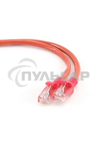 Патч-корд UTP Cablexpert кат.5e, 0.5м, литой, многожильный (красный)