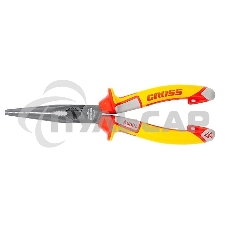 Утконосы GROSS 17177длинногубцы диэлектрические рукоятки до 1000в трехкомпонентные рукоятки 205мм