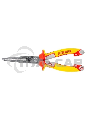 Утконосы GROSS 17177длинногубцы диэлектрические рукоятки до 1000в трехкомпонентные рукоятки 205мм