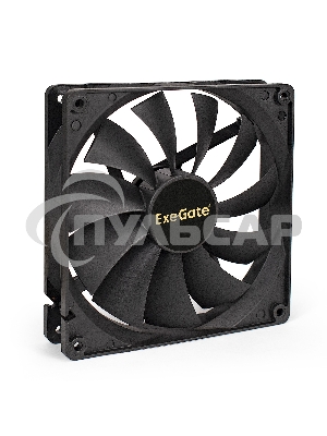 Вентилятор для корпуса ExeGate EX14025S3P черный, 140 мм, 1200 об/мин, 24 дБ, 3 pin