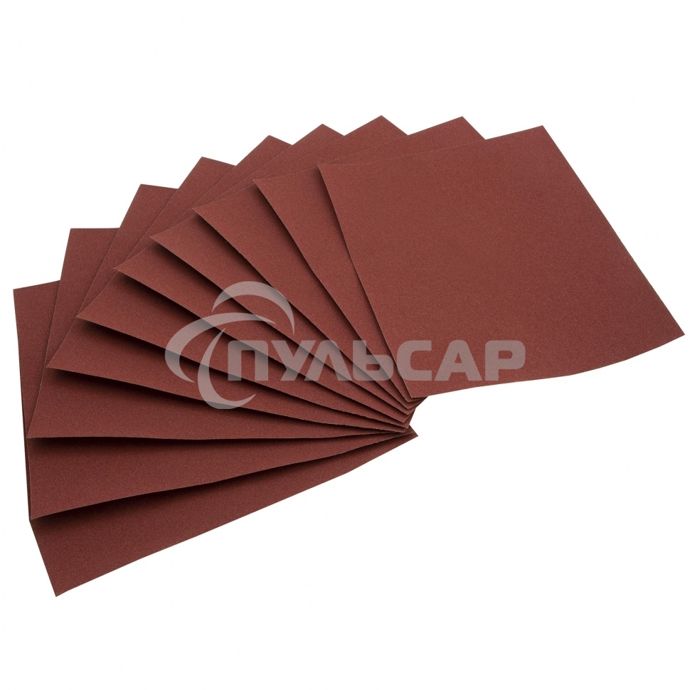 Шлифлист на бумажной основе, P 100, 230 х 280 мм, 10 шт., влагостойкий Сибртех