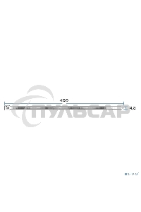 Хомут кабельный 4.8х400 нейл. бел. (уп.100шт) PROCONNECT 57-0400