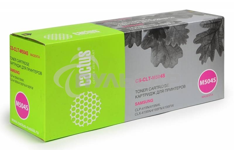 Картридж Cactus CS-CLT-M504S пурпурный (1800 стр.) для Samsung CLP 415N/ CLX 4195FW/ 4195FN