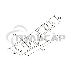 Наконечник ТМЛ 10–5–5 (10 мм² - Ø 5 мм) ГОСТ 7386-80 (в упак. 5 шт.) Rexant