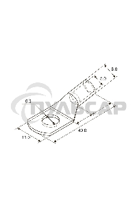 Наконечник ТМЛ 10–5–5 (10 мм² - Ø 5 мм) ГОСТ 7386-80 (в упак. 5 шт.) Rexant
