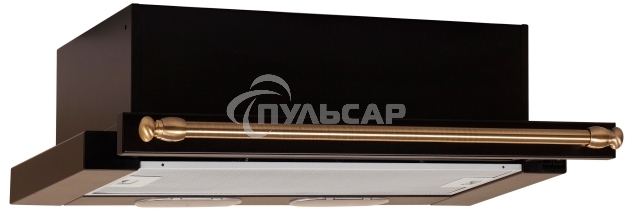 Вытяжка встраиваемая Elikor Интегра 50П-400-В2Л антрацит/бронза, 50 см, 400 куб. м/ч, 55 дБ