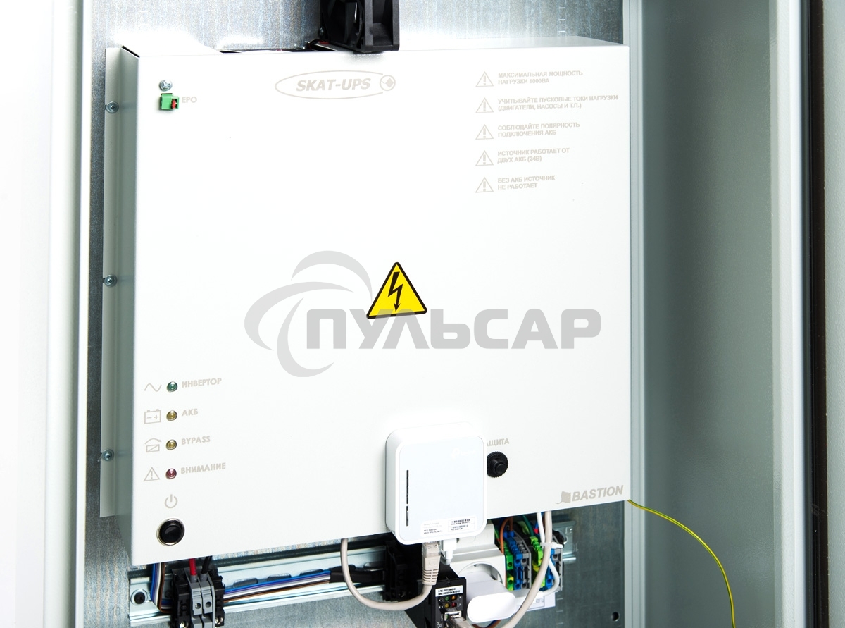 Источник бесперебойного питания 988 SKAT SMART UPS-1000 IP65 SNMP Wi-Fi, ИБП 220В 1000ВА синусоида 2 АКБ уличный