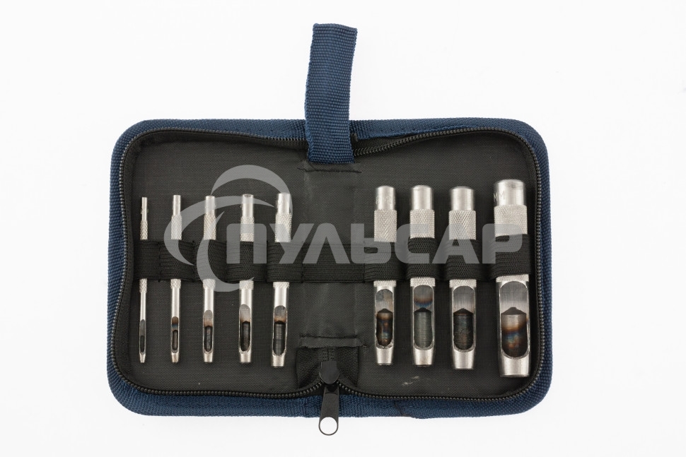 Набор пробойников СИБРТЕХ для кожи 2; 3; 4; 5; 6; 8; 9; 10; 13 мм, 9 шт, чехол 18309