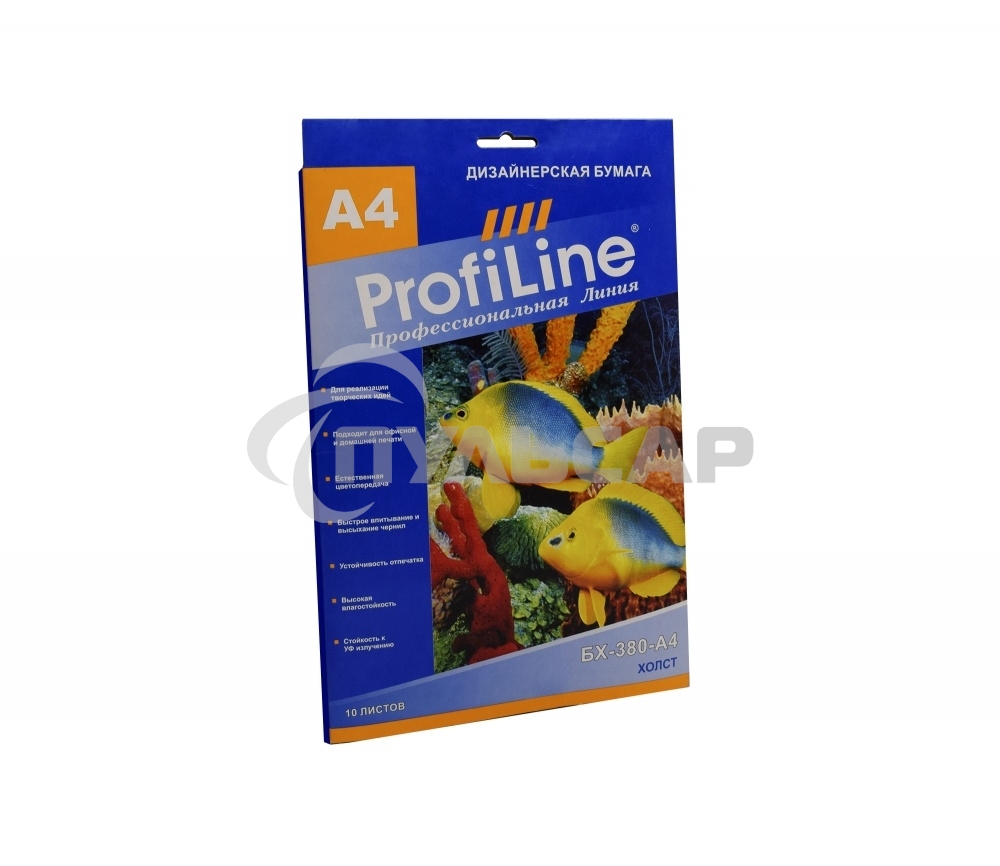 БХ-380-А4-10 ХОЛСТ на основе хлопка, 380г/м2, А4, 10л, 1440 dpi