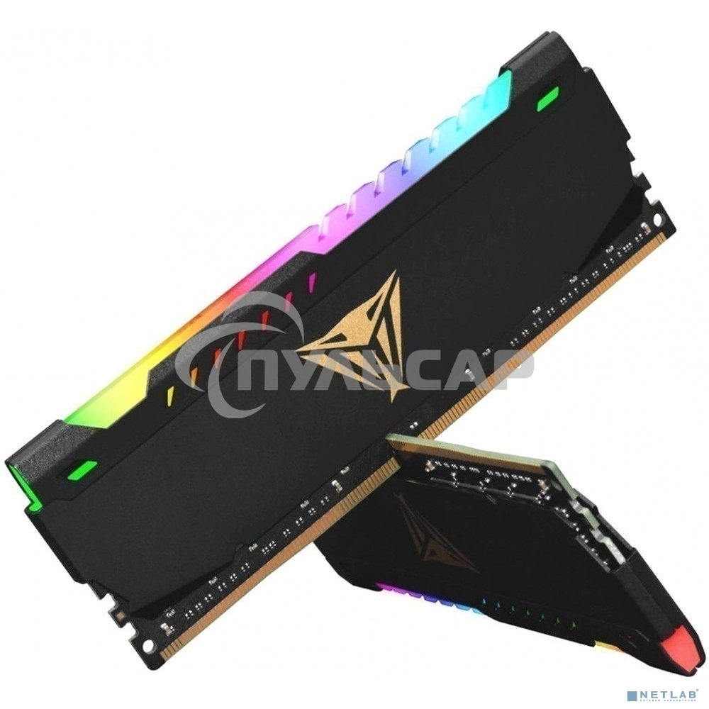 Оперативная память Patriot Viper Steel, DDR4, 32Gb (2x16Gb), 3200MHz, CL18, DIMM, с радиатором, RGB, черный