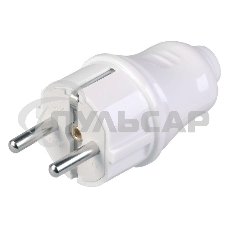 Вилка Iek EVP10-16-01-K01 ВПп10-01-Ст разборная прямая с з/к 16А белая