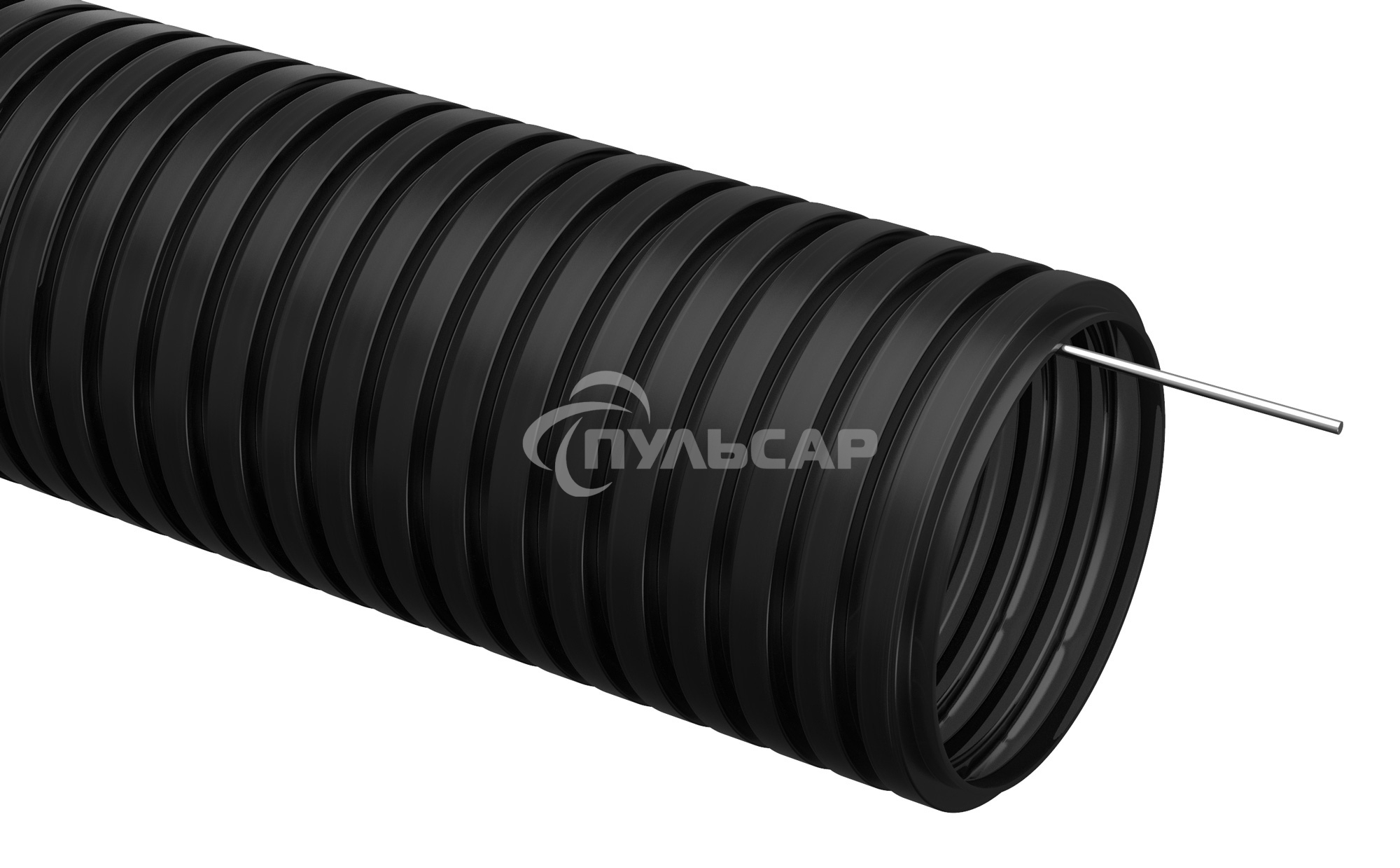 Труба гофрированная IEK ПНД d 25 с зондом (50 м) черный 403084