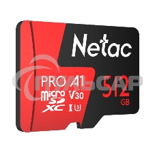 Карта MicroSD card Netac P500 Extreme Pro 512Gb, retail version w/SD adapter