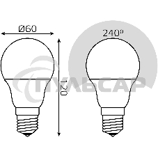 Лампа светодиодная LED Gauss A60 E27 10Вт 2700К/4100К CTC