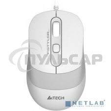 Мышь проводная A4Tech Fstyler FM10 белый/серый, 1600 dpi, USB, кнопки - 4