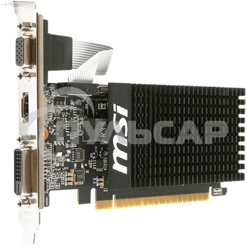 Видеокарта MSI PCI-E GT 710 2GD3H LP nVidia GeForce GT 710 2048Mb 64bit DDR3 954/1600 DVIx1/HDMIx1/CRTx1/HDCP Ret low profile