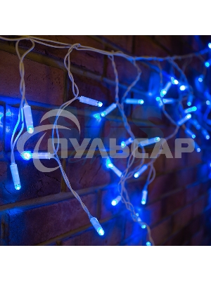 Гирлянда Neon-night Айсикл (бахрома) светодиодный, 2,4 х 0,6 м, белый провод, 230 В, диоды синие, 76 LED