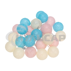 Тайские фонарики Neon-night Перламутр 5м, 25 LED, прозрачный ПВХ, цвет свечения теплый белый, питание USB